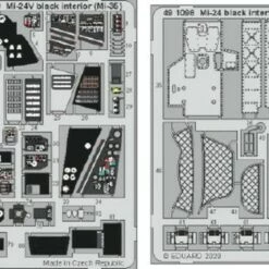 Promo 😀 Mi-24 Interior Black (Mi35) for ZVE (Painted) 1/48 Eduard 🔥