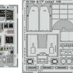 Best deal 🌟 B-17F Cockpit for HKM (Painted) 1/48 Eduard 😍