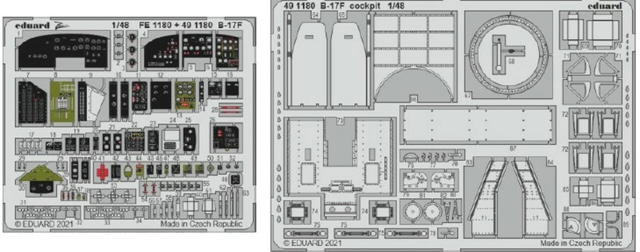 Best deal π B-17F Cockpit for HKM (Painted) 1/48 Eduard π 1 Best deal π B-17F Cockpit for HKM (Painted) 1/48 Eduard π