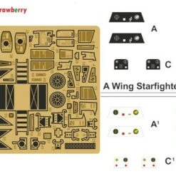 Best deal 🤩 Star Wars A-Wing Starfighter Detail Set for BAN (Photo-Etch) 1/72 Green Strawberry 🧨