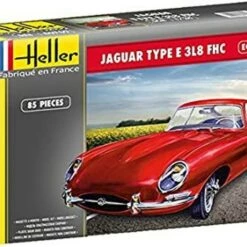 New ⭐ Jaguar Type E 3L8 FHC Sports Car w/Paint & Glue 1/24 Heller 🧨