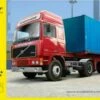 Promo 🎁 Volvo F12-20 Globetrotter Tractor w/Container & Semi-Trailer 1/32 Heller ⌛