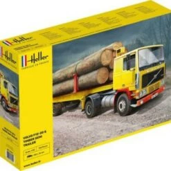 Hot Sale 🧨 Volvo F12-20 Tractor w/Timber & Semi-Trailer 1/32 Heller 🎉