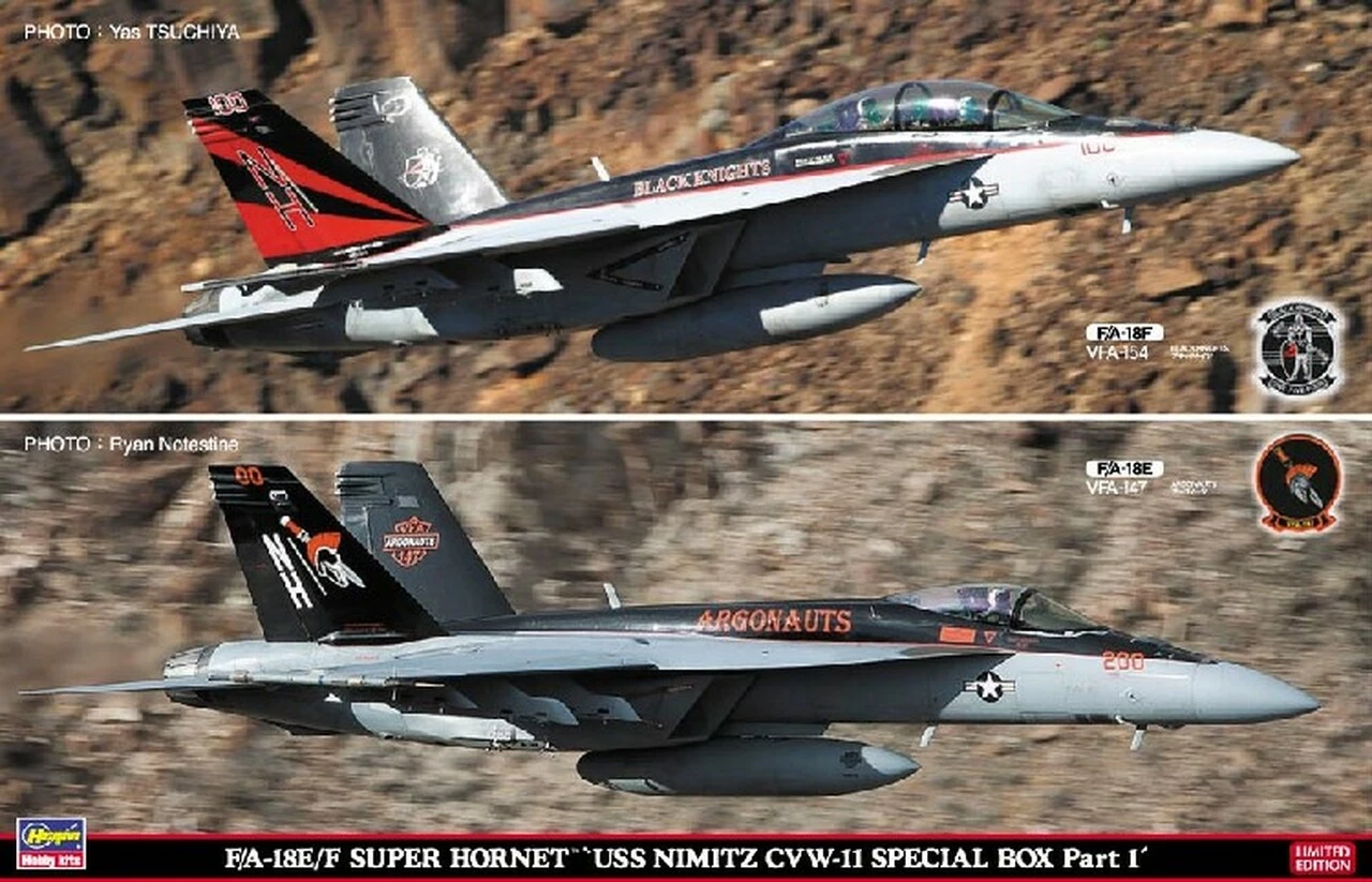 Wholesale π F/A-18E/F Super Hornet USS Nimitz CVW-11 Jet Fighter (Ltd Edition) (2 Kits) 1/72 Hasegawa π 1 Wholesale π F/A-18E/F Super Hornet USS Nimitz CVW-11 Jet Fighter (Ltd Edition) (2 Kits) 1/72 Hasegawa π