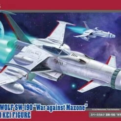 Best Sale 🛒 Space Pirate Captain Harlock Space Wolf SW190 War Against Mazone Fighter w/Yuki Kei Figure (Ltd Edition) 1/72 Hasegawa 😍