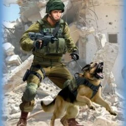 Hot Sale π IDF K9 Unit "Oketz" Soldier w/Dog 1/16 ICM Models π€©