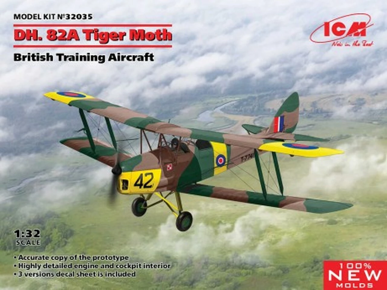 Budget π DH82A Tiger Moth British Training Aircraft 1/32 ICM Models β 1 Budget π DH82A Tiger Moth British Training Aircraft 1/32 ICM Models β