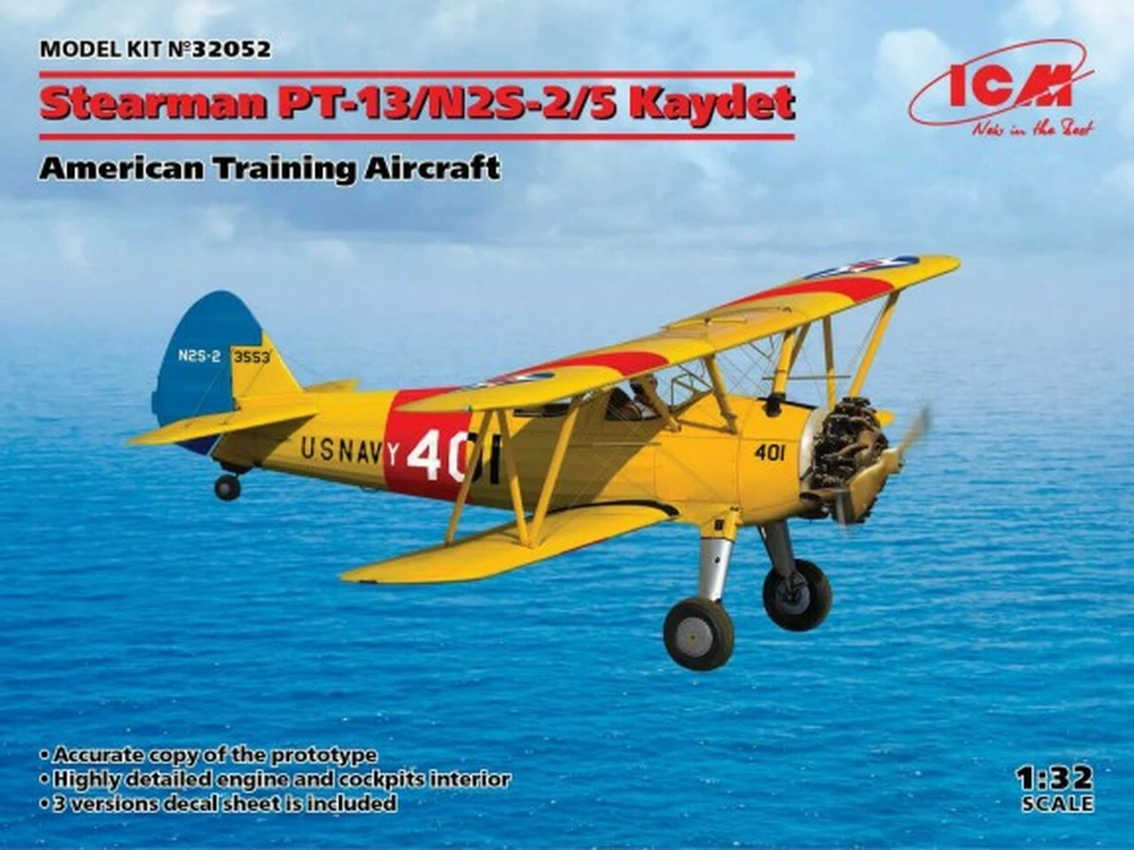 Best deal 𧨠Stearman PT-13/N2S-2/5 Kaydet American Training Aircraft 1/32 ICM Models π 1 Best deal 𧨠Stearman PT-13/N2S-2/5 Kaydet American Training Aircraft 1/32 ICM Models π