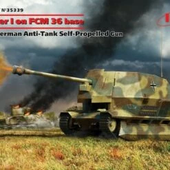 Best Sale 🎁 WWII German Marder I Tank on FCM 36 Base w/Self-Propelled Gun 1/35 ICM Models 😀