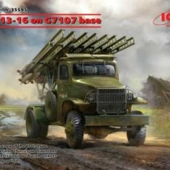 Discount 🌟 Soviet BM13-16 Multiple Launch Rocket System on G7107 Base Vehicle 1/35 ICM Models 👏