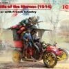 Promo ⭐ Taxi Car w/4 French Infantry Battle of the Marne 1914 1/35 ICM Models 🔥