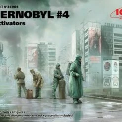 Hot Sale ❤️ Chernobyl #4: Deactivators Diorama Set (4 figures, base, background) 1/35 ICM Models 🎁