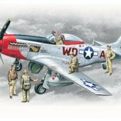 Outlet 😍 Mustang P-51D with USAAF Pilots & Ground Personnel 1/48 ICM Models 🔔