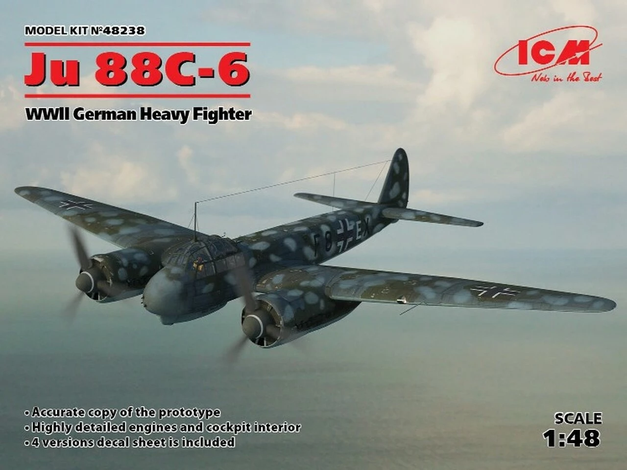 Cheapest π€© WWII German Ju 88C-6 Heavy Fighter 1/48 ICM Models π 1 Cheapest π€© WWII German Ju 88C-6 Heavy Fighter 1/48 ICM Models π