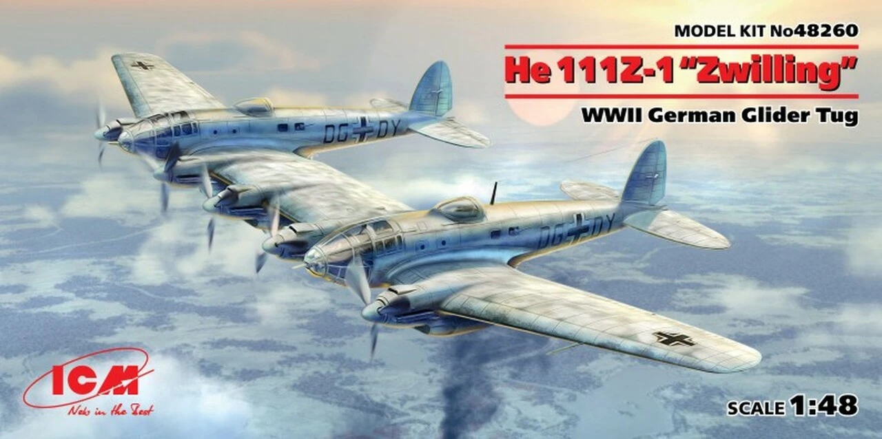 Best reviews of π WWII German He 111Z-1 Zwilling Glider Tug Aircraft 1/48 ICM Models π 1 Best reviews of π WWII German He 111Z-1 Zwilling Glider Tug Aircraft 1/48 ICM Models π
