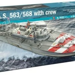 Coupon ⭐ MAS 563/568 Italian Torpedo Boat w/6 Crew 1/35 Italeri ✔️