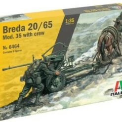 Flash Sale π₯ Horse Drawn Breda 20 Gun/65 Mod.35 w/2 Soldiers 1/35 Italeri βοΈ