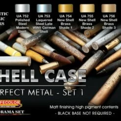 Hot Sale ⭐ Shell Case Perfect Metal #1 Diorama Acrylic Set (6 22ml Bottles) Lifecolor 😀