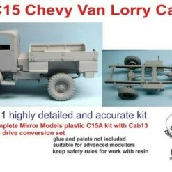 Deals 😍 C15 Cab 13 Chevy Van Lorry Flatbed Truck 1/35 LZ Models 🎉