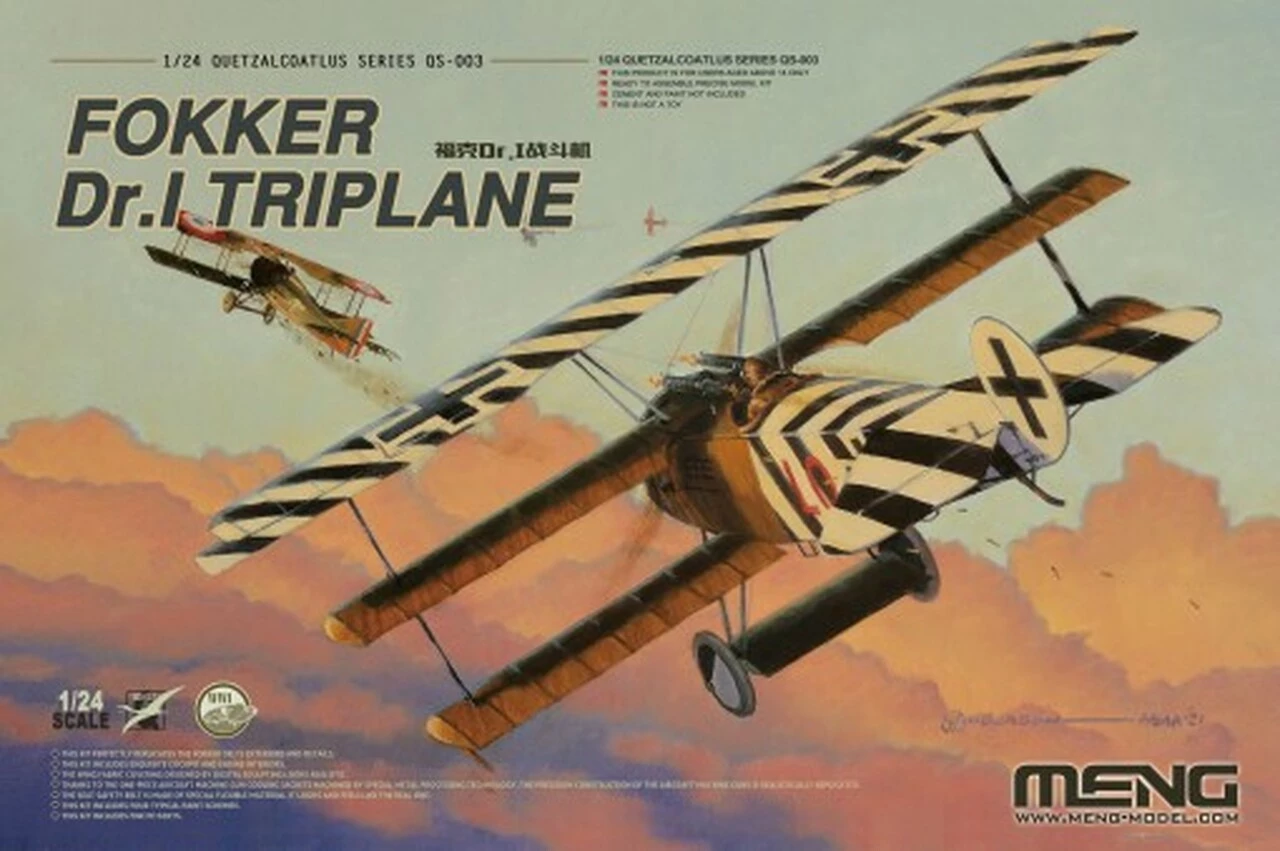Budget π₯ Fokker Dr I Triplane (New Tool) 1/24 Meng Models 𧨠1 Budget π₯ Fokker Dr I Triplane (New Tool) 1/24 Meng Models π§¨