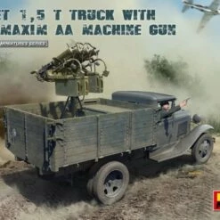 Best deal 🛒 Soviet 1.5-Ton Cargo Truck w/M4 Maxim AA Machine Gun & 2/Crew 1/35 Miniart 💯
