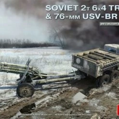 Discount 🎉 WWII Soviet 2-Ton 6x4 Truck & 76mm USV-BR Gun 1/35 Miniart Models 🎁