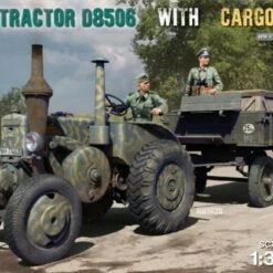 New ⌛ German D8506 Military Tractor with Cargo Trailer 1/35 Miniart 🧨
