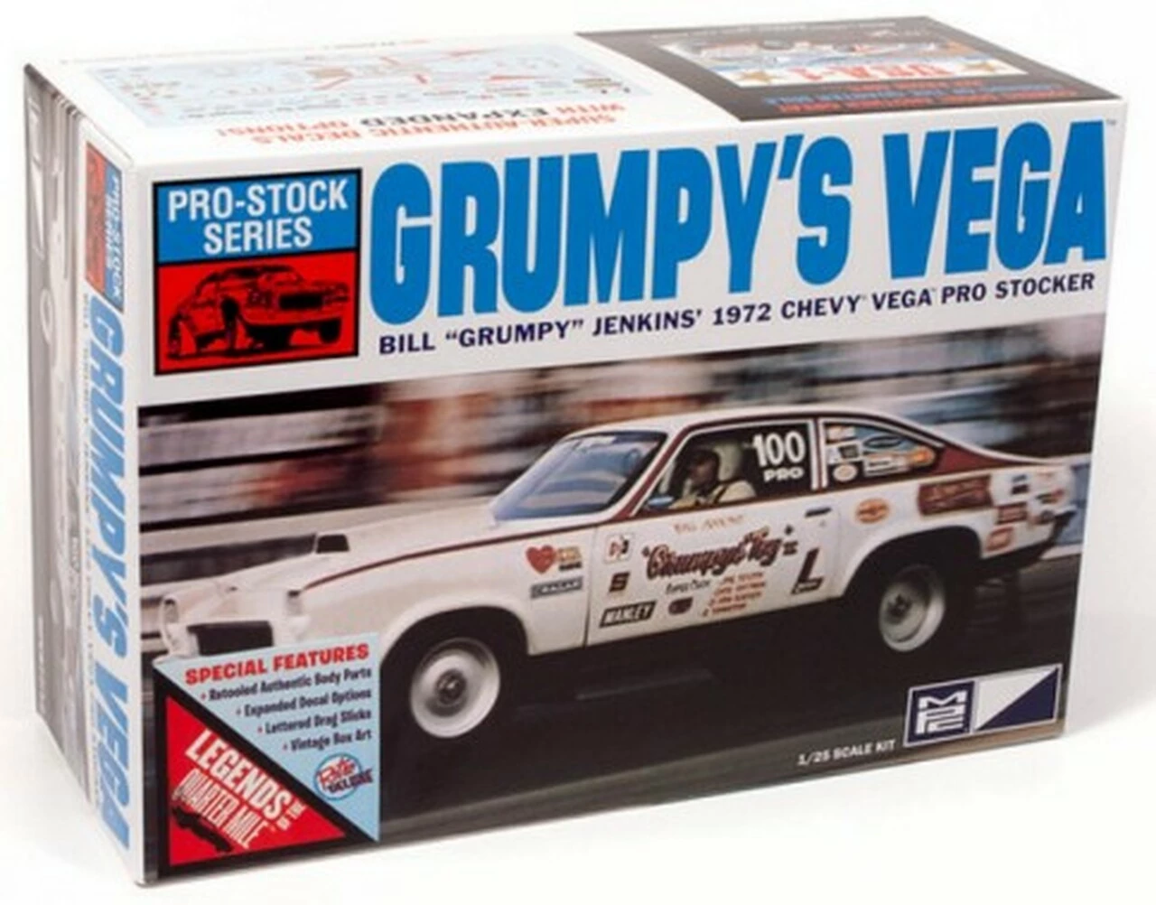Brand new 𧨠1972 Chevy Vega Bill Grumpy Jenkin's Pro Stock Drag Car 1/25 MPC Models β 1 Brand new 𧨠1972 Chevy Vega Bill Grumpy Jenkin's Pro Stock Drag Car 1/25 MPC Models β