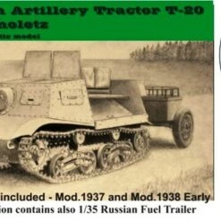 Coupon 🤩 Russian Artillery Tractor T20 Komsomoletz with Fuel Trailer 1/35 Mirror Models 😀