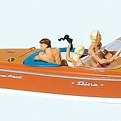 Buy 😀 Riva Ariston Motorboat #2 w/3 Figures Sitting HO Scale Preiser Models 🔥