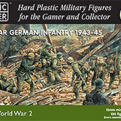 Outlet 🎁 15mm Late WWII German Infantry 1943-45 (130) Plastic Soldier 👏