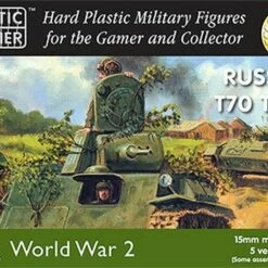 New 👍 Russian T70 Tank (5) 15mm Plastic Soldiers 🧨
