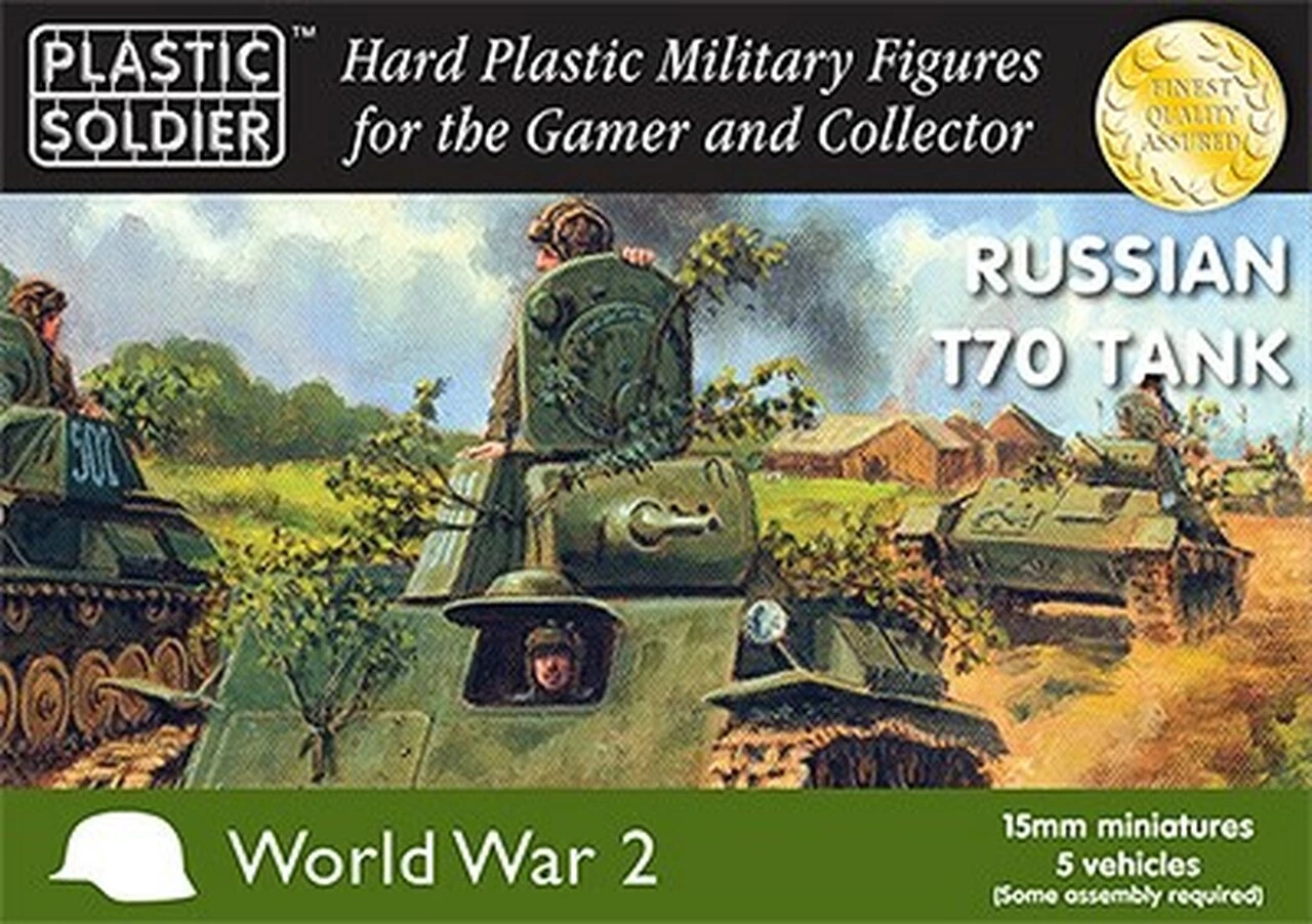 New π Russian T70 Tank (5) 15mm Plastic Soldiers 𧨠1 New π Russian T70 Tank (5) 15mm Plastic Soldiers π§¨