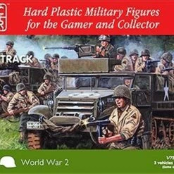 Discount 👍 WWII Allied M3 Halftrack (3) & Crew (24) 1/72 Plastic Soldier 😀