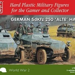 Brand new ✨ WWII German SdKfz 250 Alte Halftrack (3) & Crew (27) 1/72 Plastic Soldier 🔥