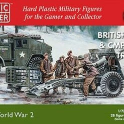 Wholesale 🧨 WWII British 25-Pdr & CMP Quad Tractor (6ea) w/Crew (28) 1/72 Plastic Soldier 👏