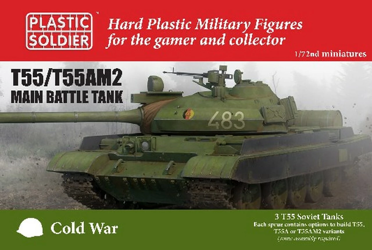 Best reviews of π Cold War Soviet T55/AM2 Main Battle Tank (3) 1/72 Plastic Soldier π 1 Best reviews of π Cold War Soviet T55/AM2 Main Battle Tank (3) 1/72 Plastic Soldier π