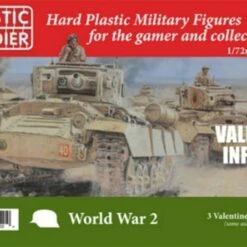 Hot Sale 🛒 WWII Valentine Infantry Tank (3) & Crew (9) 1/72 Plastic Soldier 🎉