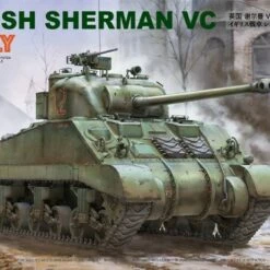 Best Pirce 👍 British Sherman VC Firefly Tank w/Workable Track Links 1/35 Rye Field Models ⌛