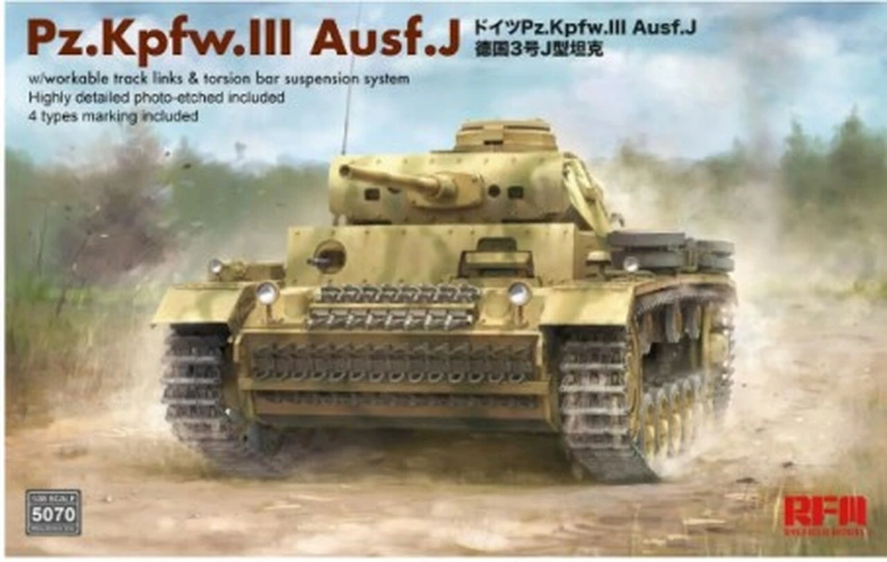 Best deal βοΈ PzKpfw III Ausf J Tank w/Workable Track Links 1/35 Rye Field Models 𧨠1 Best deal βοΈ PzKpfw III Ausf J Tank w/Workable Track Links 1/35 Rye Field Models π§¨