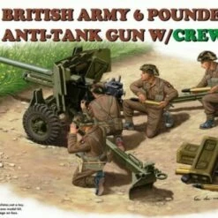 Wholesale 🤩 British Army 6-Pdr. Infantry Anti-Tank Gun w/4 Crew 1/35 Riich 😀