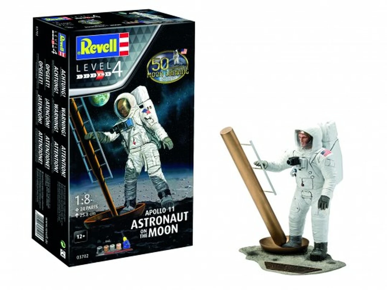 New β Apollo 11 Astronaut on the Moon 50th Anniversary w/paint & glue 1/8 Revell Germany π 1 New β Apollo 11 Astronaut on the Moon 50th Anniversary w/paint & glue 1/8 Revell Germany π