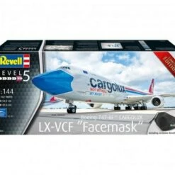 Promo 🔔 B747-8F Cargolux LX-VCF Facemask Aircraft 1/144 Revell Germany ⭐