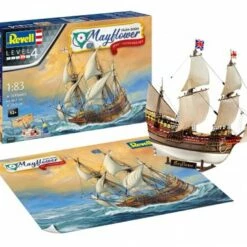 Flash Sale 💯 Mayflower Sailing Ship 400th Anniversary (includes poster) w/paint & glue 1/83 Revell Germany 🧨