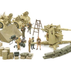 Promo 🧨 FlaK 37 88mmGerman Gun Siege of Tobruk 1/48 Tamiya 👍
