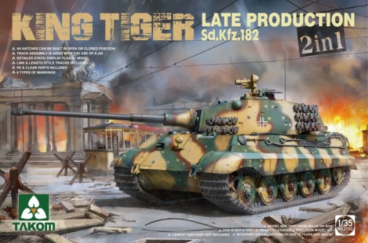Deals π WWII King Tiger SdKfz 182 Late Production Heavy Tank (2 in 1) 1/35 Takom π 1 Deals π WWII King Tiger SdKfz 182 Late Production Heavy Tank (2 in 1) 1/35 Takom π