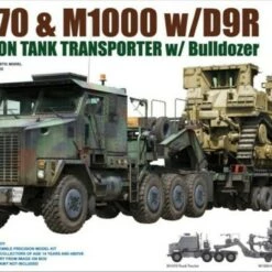 New ⭐ US M1070 Truck Tractor & M1000 70-Ton Tank Transporter w/D9R Bulldozer 1/72 Takom 🌟