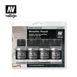 New ❤️ 32ml Bottle Aircraft Metallic Panel Metal Color Paint Set (4 Colors) Vallejo Paints 🎁