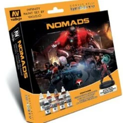 Flash Sale ✨ Infinity Nomads w/Alguacil-Medikit Miniature Figure Paint Set (8 17mL Colors) Vallejo Paint 🌟