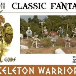 Outlet ❤️ Classic Fantasy Skeleton Warriors w/Weapons (32) 28mm Wargames Atlantic 🛒